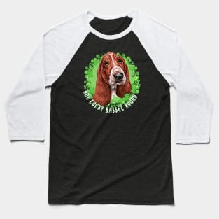 One Lucky Basset Haund Funny St. Patrick Dog Baseball T-Shirt